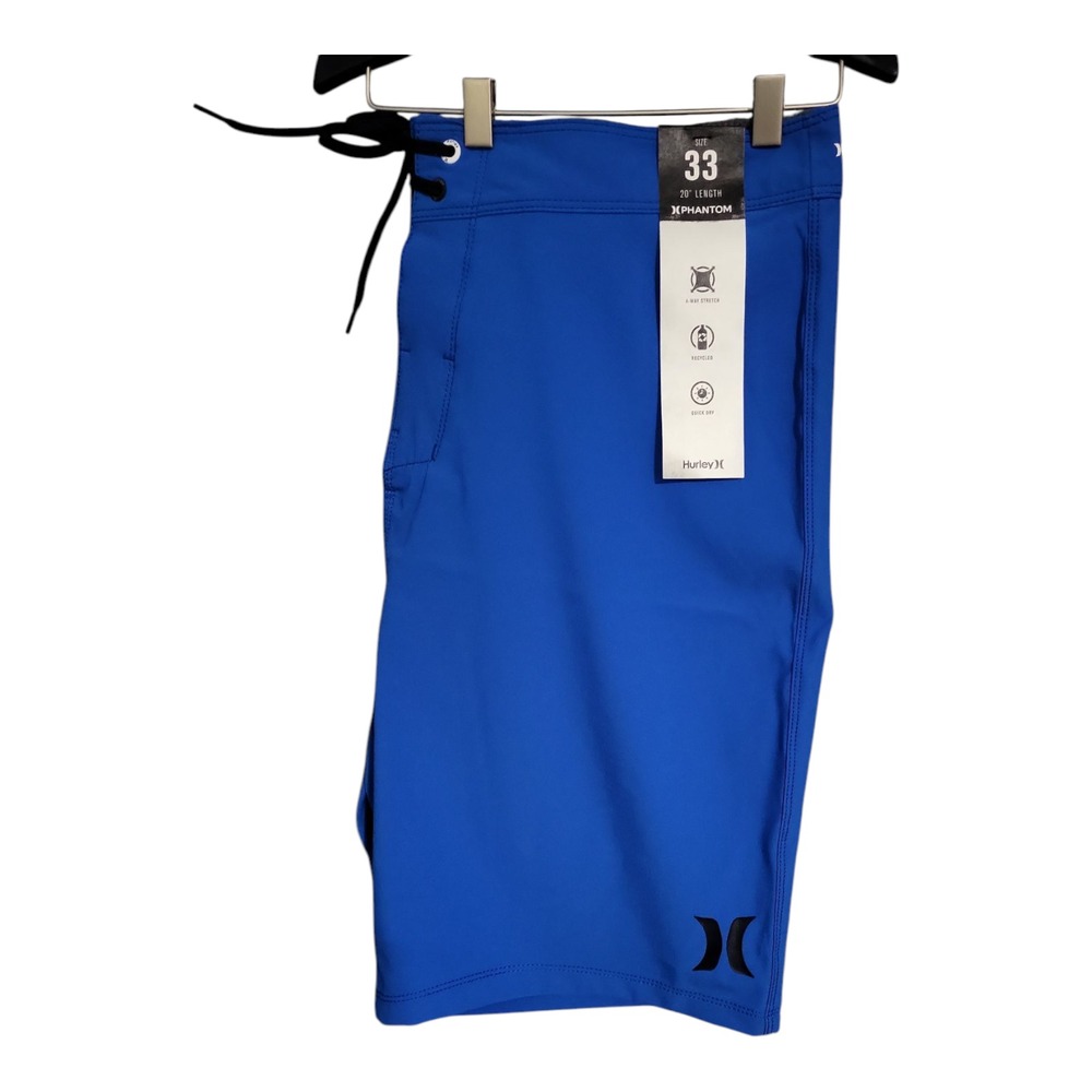 Hurley Men's One and Only Phantom Solid 20" Board Shorts – Signal Blue – Size 33 - Picture 10 of 16